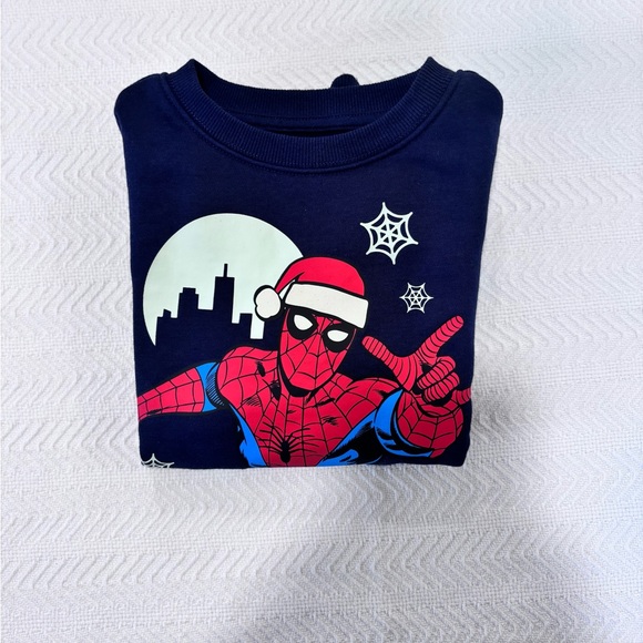 Marvel Dark Blue Spider-Man Holiday Kids Sweater - Picture 5 of 5